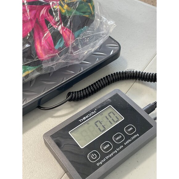 Susan Graver Soleil One Shoulder Swimsuit with Self Trim Sz 14 Black Multi Palm - Picture 9 of 10